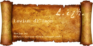Levius Álmos névjegykártya